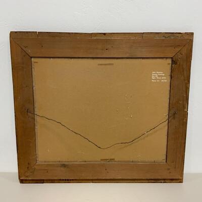 -156- VINTAGE | Tramp Art Frame | Prairie du Sac | Signed Art