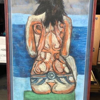Lot 51 Pastel Drawing by Sid Hoskins Long Beach Artist Tattoo