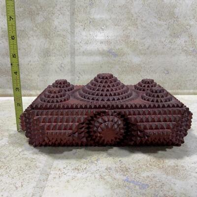 -158- VINTAGE | Tramp Art Cigar Box 