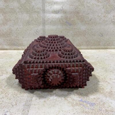 -158- VINTAGE | Tramp Art Cigar Box 
