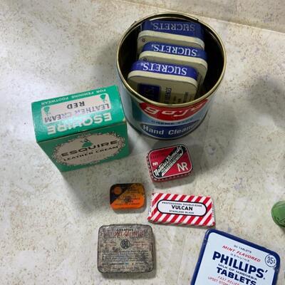 -160- VINTAGE | Toiletry Tin Lot