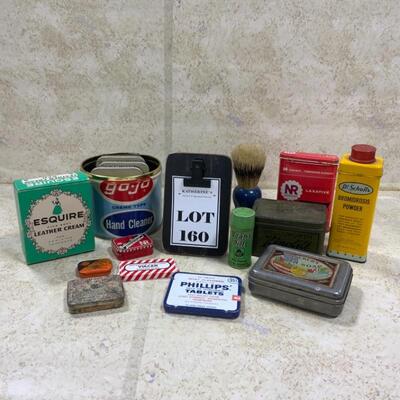 -160- VINTAGE | Toiletry Tin Lot