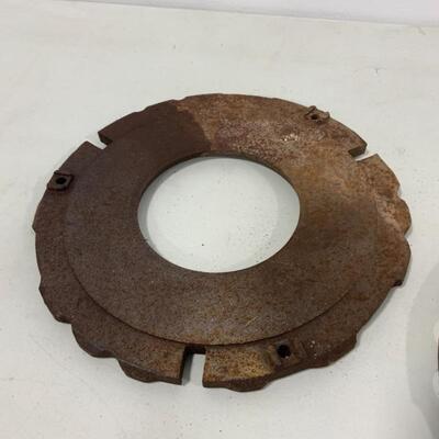 -170- FARM FRESH | Two Large Cast Iron Gears | Industrial Local pickup only in Appleton, WI