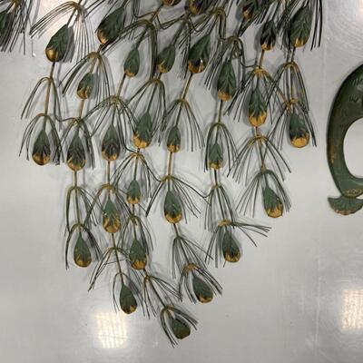 -174- Two Metal Peacocks | Wall Decor