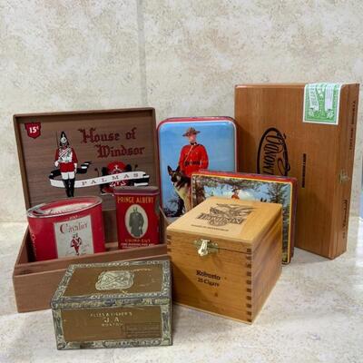 -178- VINTAGE | 8 Boxes/Tins | Cigar Boxes | Candy Tins