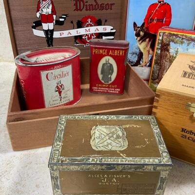 -178- VINTAGE | 8 Boxes/Tins | Cigar Boxes | Candy Tins