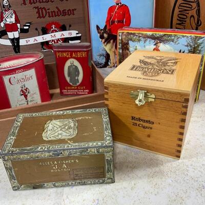 -178- VINTAGE | 8 Boxes/Tins | Cigar Boxes | Candy Tins