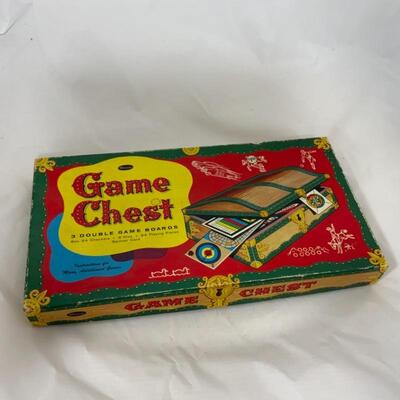 -182- VINTAGE | Game Chest - COMPLETE | 6 Decks Cards | 6 dice