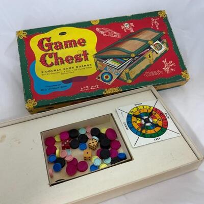 -182- VINTAGE | Game Chest - COMPLETE | 6 Decks Cards | 6 dice