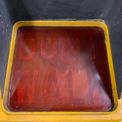 -183- Light-Up Donâ€™t Walk Street Light | Decommissioned 