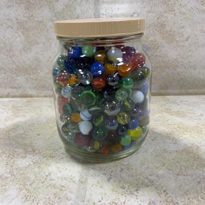 -185- Jar of Marbles | Polished Stones | Glass Cabuchons