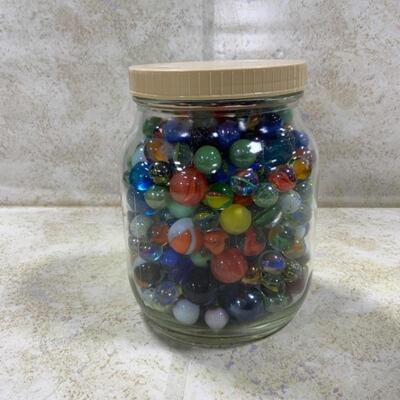 -185- Jar of Marbles | Polished Stones | Glass Cabuchons