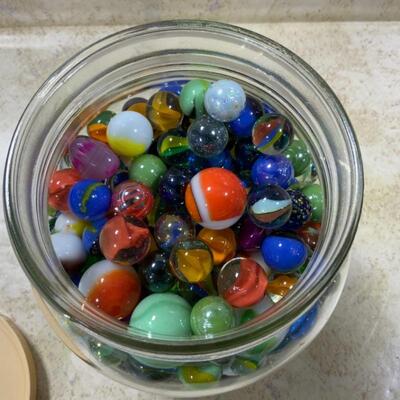 -185- Jar of Marbles | Polished Stones | Glass Cabuchons