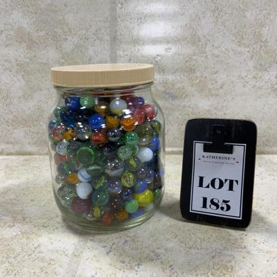 -185- Jar of Marbles | Polished Stones | Glass Cabuchons