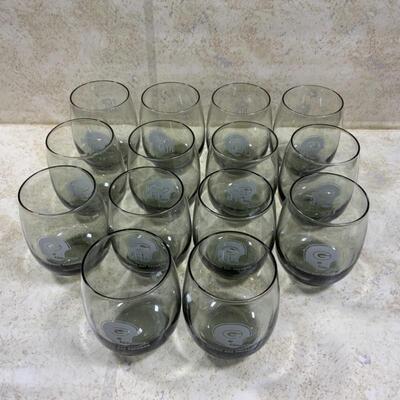 -187- VINTAGE | Fourteen Large-Size Packers Smoke Glasses | Green Bay