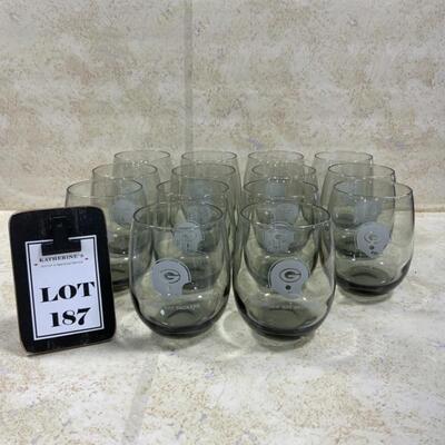 -187- VINTAGE | Fourteen Large-Size Packers Smoke Glasses | Green Bay