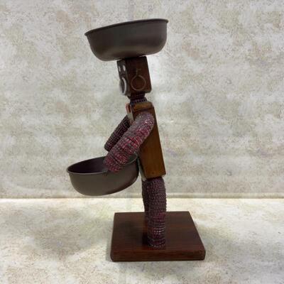 -192- VINTAGE | Folk Art Bottle Cap Man 