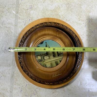 -194- VINTAGE | 3 German Wood Plates | Wooden Truck