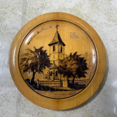 -194- VINTAGE | 3 German Wood Plates | Wooden Truck