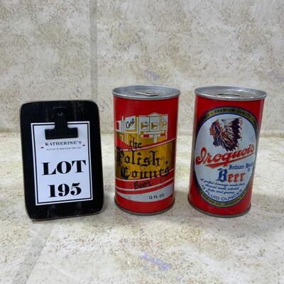 -195- VINTAGE | Beer Cans | Iroquois | Polish Counts