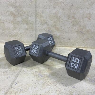 -201- Pair of 25 Pound Dumb Bells