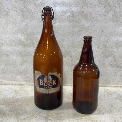 -203- VINTAGE | Bock Beer Bail-Top Glass Bottle | Heileman Beer Bottle
