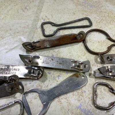 -206- VINTAGE | Eighteen Bottle Openers | PBR | Blatz | Gem | Peopleâ€™s