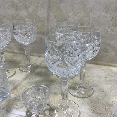 -210- Six Crystal Wine Glasses | Tasting Set