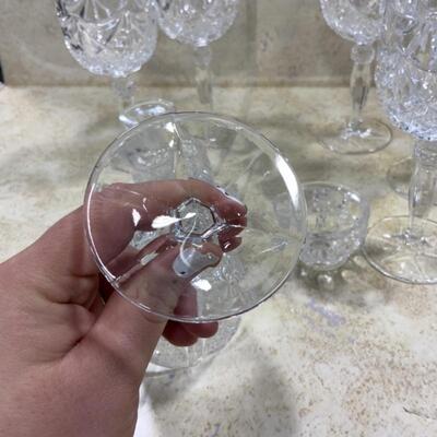 -210- Six Crystal Wine Glasses | Tasting Set