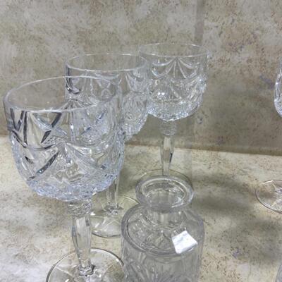 -210- Six Crystal Wine Glasses | Tasting Set