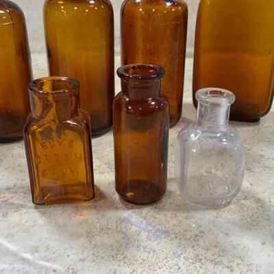 -211- VINTAGE | Seven Small Medicine Bottles 