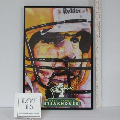 Brett Favre Steakhouse Restaurant Framed Poster