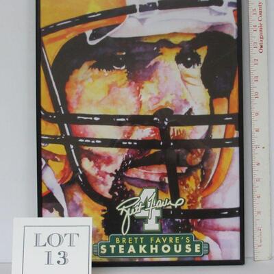 Brett Favre Steakhouse Restaurant Framed Poster