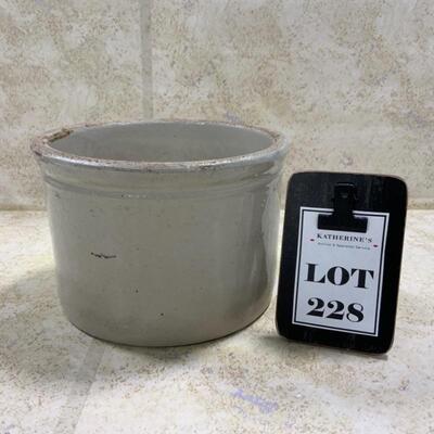 -228- FARM FRESH | Small  5 inch 1/2 Gallon Crock | Clean