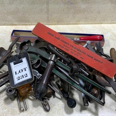 -232- VINTAGE | Over 30 Tools | Awls | Pinchers | Hammers