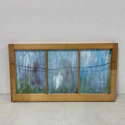 -233- Hand Painted Floral Window | Bright & Cheerful!