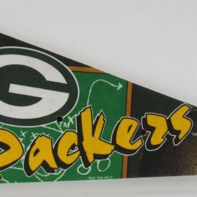 Large Wood Packers Pennant Shaped Wall Sign