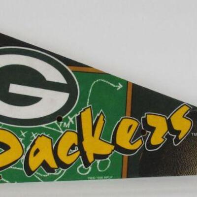 Large Wood Packers Pennant Shaped Wall Sign 