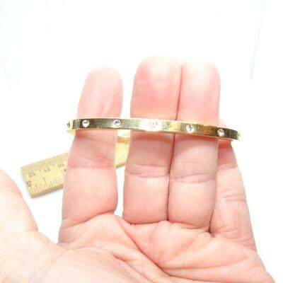 Gold Tone Rhinestone Bracelet 
