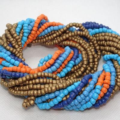 Seed Bead Twisted Multi Strand Necklace