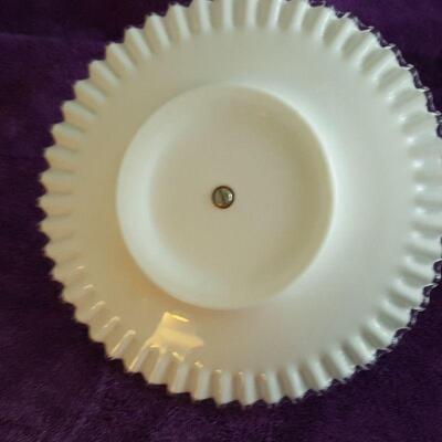 Vintage Fenton Glass Fluted Dessert Server