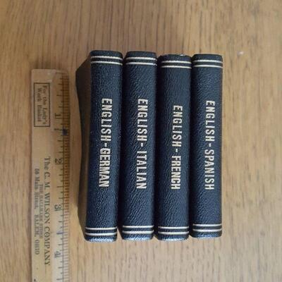 Vintage Midget Leather-Bound Dictionaries