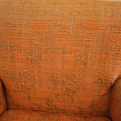 Lot #8: Vintage Orange muted Pattern Armchair 