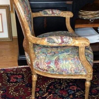 230 - Elegant French Provincial Needlepoint Armchair