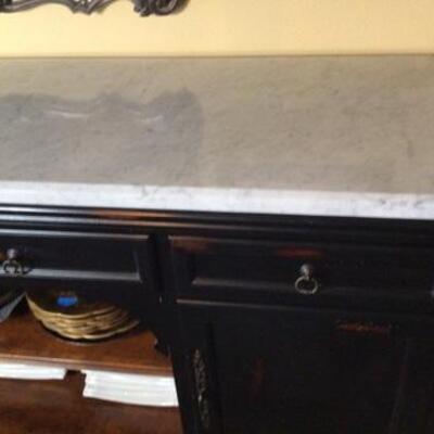 266 - Touchstone Marble Top Buffet  **buyer will need mover***