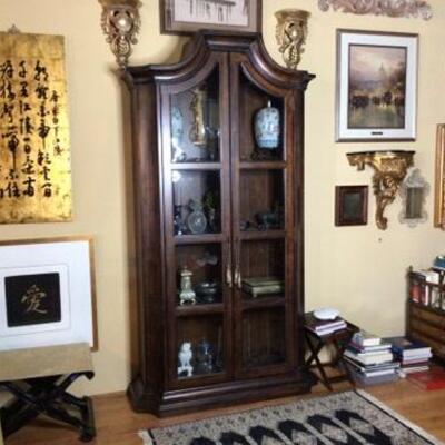 273 - 8 Ft. Wooden, Lighted Display Cabinet