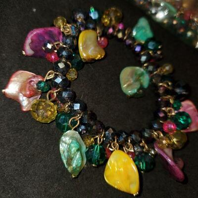 Multi colored bracelet and beads 