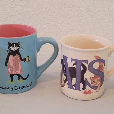 Lot 56: (5) Cat Coffee Cups