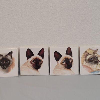 Lot 60: (4) Siamese Cat Tiles