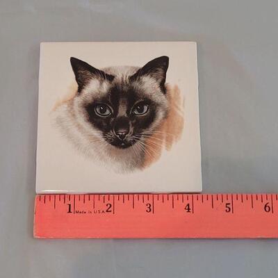 Lot 60: (4) Siamese Cat Tiles